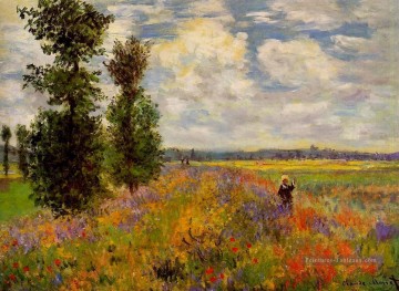  claude art - Champ de coquelicots Argenteuil Claude Monet